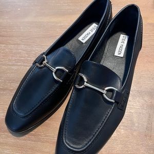 Steve Madden Black Leather Loafer